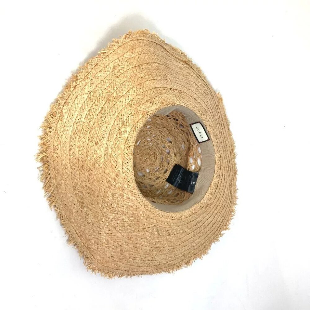 GUCCI 408789 hat hat bucket hat bob hat herbarium ribbon flora straw hat hat... - Picture 12 of 13